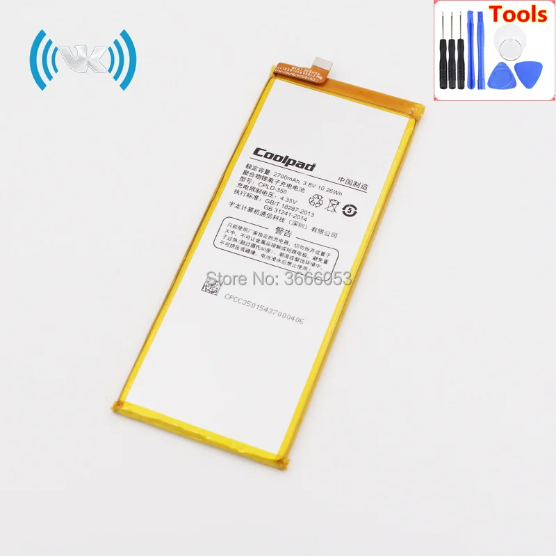 VK 2700mAh/10.26Wh 3 8 V CPLD-350 запасная батарея для Coolpad ivvi S6 S6-NC1 перезаряжаемая