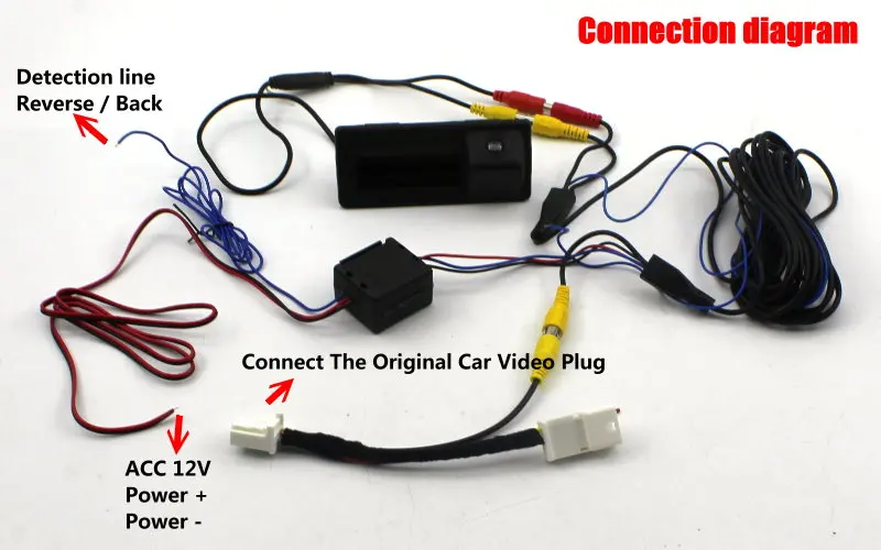 Liislee Reverse RearView Camera For Skoda Octavia Mk3 (5E) 2012~2018  Compatible Original Factory Screen  Trunk Handle Camera CONNECTION