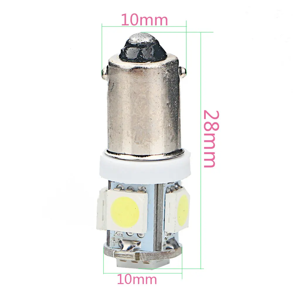 YM E яркий 100 шт. Автомобильный светодиодный светильник Интерьер BA9S 5050 5 SMD DC 12V 24V