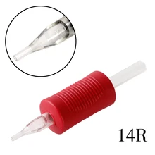 14RT 20 шт красный одноразовый зажим для нанесения татуировки трубки с наконечниками профессиональные аксессуары для татуировки оборудование поставка оборудования "(25 мм