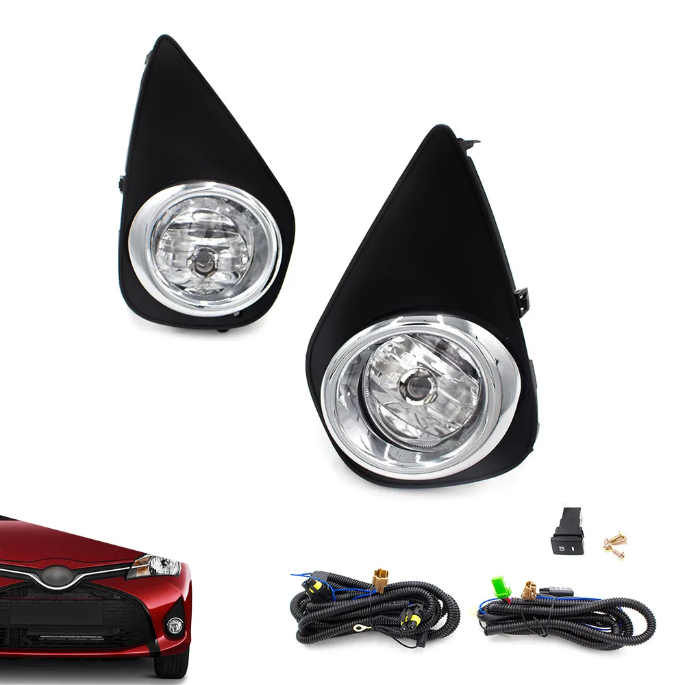 Fog light for 2015 2016 Toyota Yaris Hatchback 2/4Dr Clear Fog Lights
