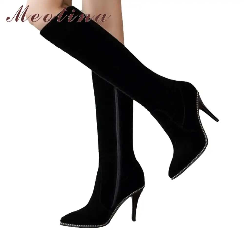 black knee high boots size 9