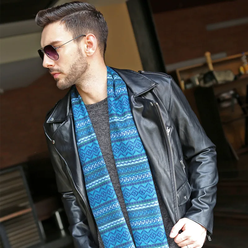 Fashion England Style Cotton Bufandas Cachecol Men Winter Casual font b Tartan b font Jacquard Scarfs