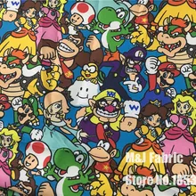 100*145 см Супер Марио Bros семья шитье полиэстер ткань DIY Ручная работа ремесло девочка ребенок постельные принадлежности домашний кошелек из ткани одеяло