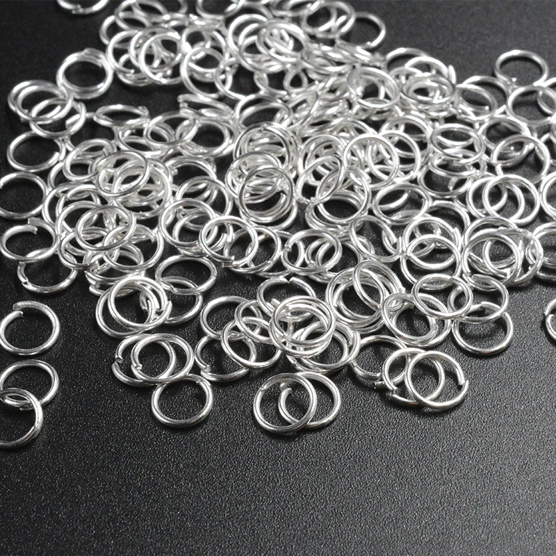 

FLTMRH 50pcs 8mmx0.9mm Jump Rings Split Rings Jewel ry Findings DIY Making Metal Connector for DIY necklace openable