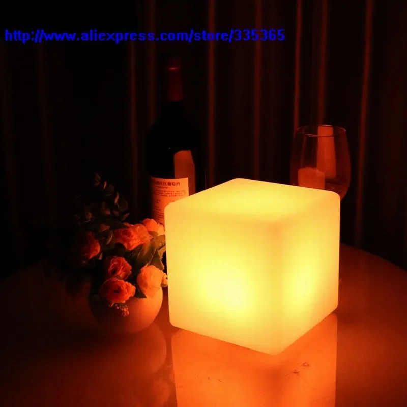 PE Пластик 15X15X15 см(RGB) Светодиодная лампа для настольная лампа с аккумуляторная батарея с пультом дистанционного управления с зарядным устройством напольная плитка светодиодный свет