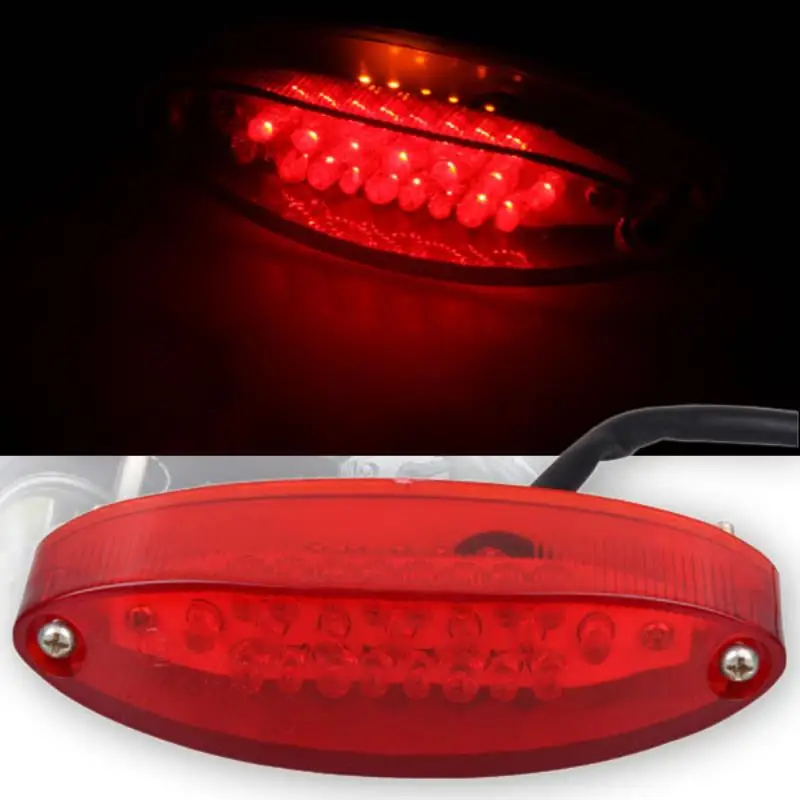 

2018 High Quality 28LED 12V Red LED Motorcycle Tail Light Universal Motorbike Brake Stop License Plate Lamp Super Bright