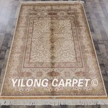 Yilong 4,5 'x6. 5' винтажные персидские коврики для дома классический Восточный Кум шелковый ковер(ZQG055A4.5x6.5