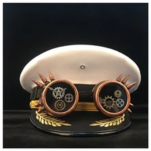 Стимпанк армейские кепки Защитная шляпа Германия полицейский Козырек Кепка армейская шляпа кортическая полицейская шапка для косплея Размер S M L XL XXL