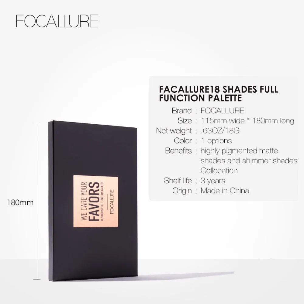 FOCALLURE Pro 18 цветов блеск матовый легко носить теплые тени для век смоуки-Айз палитра глаз Косметика Инструменты