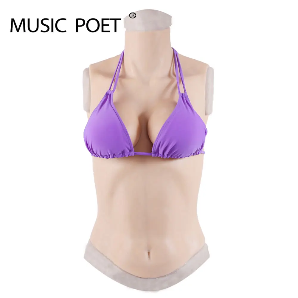 

C cup half body breast forms for crossdresser Artificial Boobs Enhancer shemale Trandsgender tit Realistic Silicone breasts