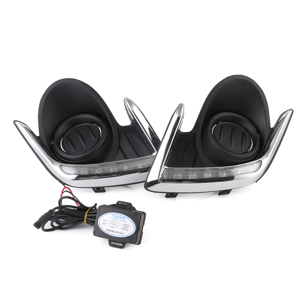 

NOVSIGHT Auto Car LED Daytime Running Light Driving Fog Lamp Light DRL White Day Light for Mitsubishi Attrage 2012-2015 D30