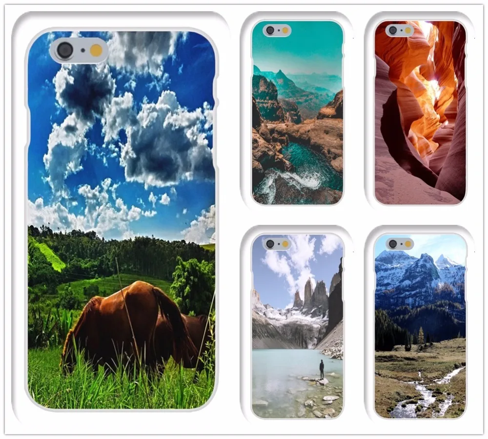 FGHGF Landscape lake valley mountain wildlife Deer National Park Soft Silicon Case for iphone 4 5 5s 5C SE 6 6s 7 8 Plus X | Мобильные