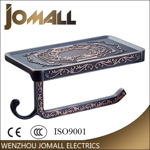 

Black embossing wall-mounted mobile frame mobile shelf bathroom shelf stainless steel 2016 year best quality hot sale