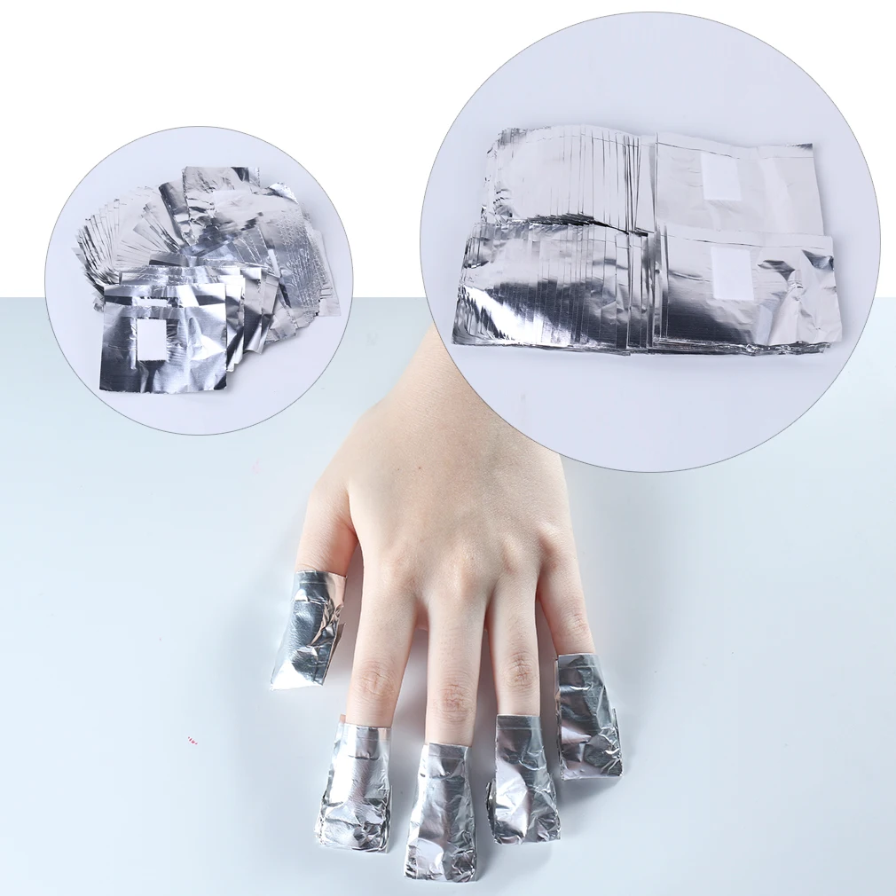 

50Pcs & 100Pcs Acrylic Gel Nail Polish Removal Nail Polish Remover Aluminium Foil Remover Wraps With Acetone Soak Off Nail Art