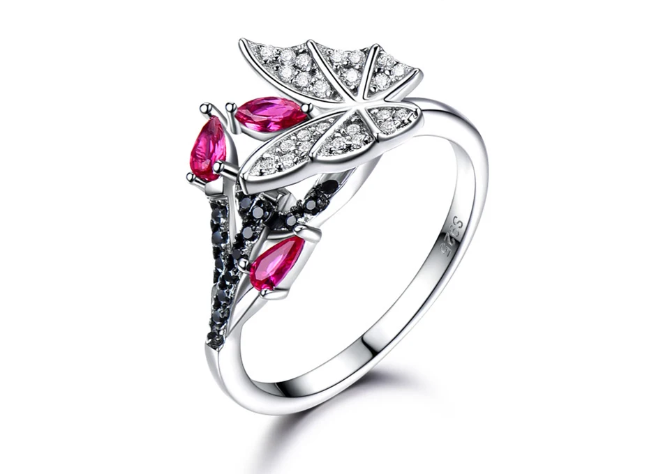 UMCHO Ruby 925 sterling silver jewelry set for women S016R-1-PC (3)