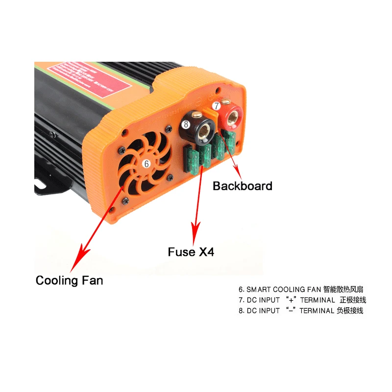 1000W household power conversion car inverter 12V to 220V solar inverter3