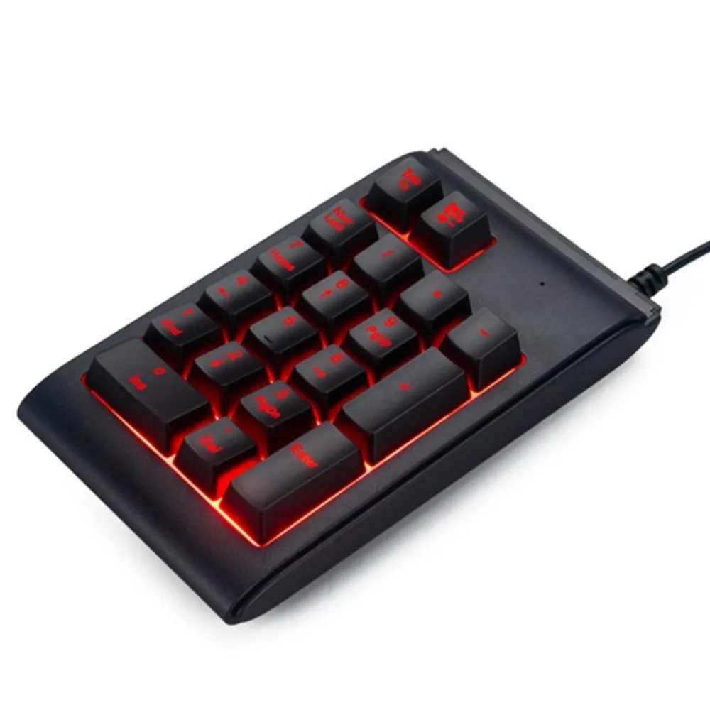 LED Tricolor Portable USB Numeric Keypad 19 Keys Input