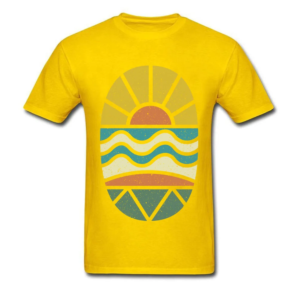 Casual Lets Go Surfing Tops T Shirt for Men Prevalent Lovers Day Crewneck 100% Cotton Short Sleeve T-Shirt Casual Clothing Shirt Lets Go Surfing yellow