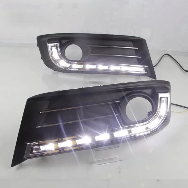 

ShenLao Waterproof led drl daytime running light for Citroen C-Quatre 2012 2015 2016 with yellow turn signal Car Accessories