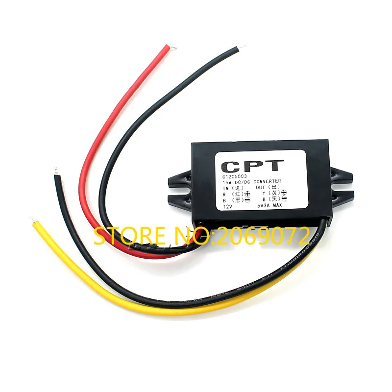 12 V поворот 5 V/3 A/15 W, Автомобильный светодиодный дисплей, DC-DC питания преобразователя