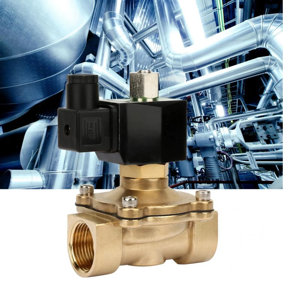 Fluid Controller G1 Electric Solenoid Valve DN25 NC Brass Electromagnetic Magnetic Valve AC220V Electric Solenoid Valve Fluid Controller G1 Electric Solenoid Valve DN25 NC Brass Electromagnetic Magnetic Valve AC220V Electric Solenoid Valve