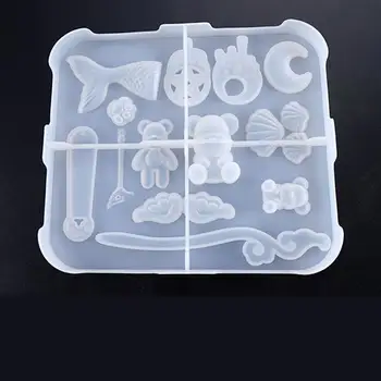 

Bear Fishtail Shell Moon Silicone Mold Making DIY Handmade Tool Epoxy Craft hot