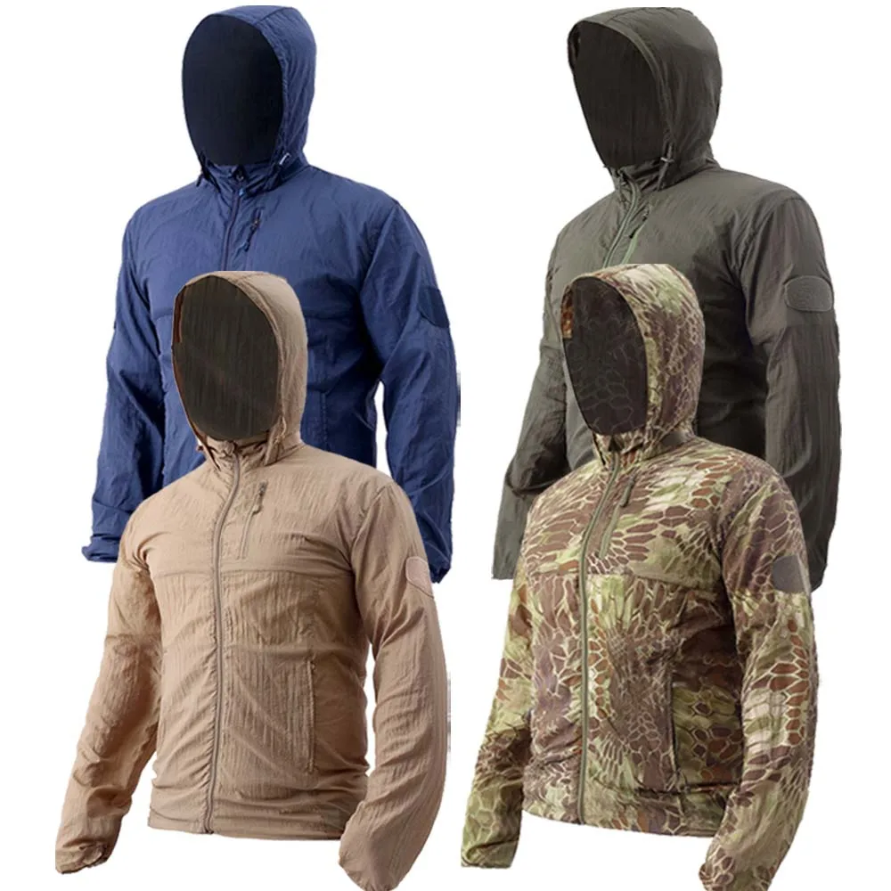 Waterproof Jacket Men Raincoat Outdoor Sports Hooded Lightweight