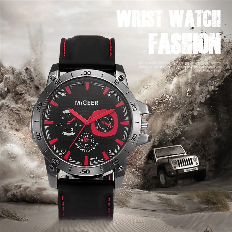 

Mens Watches Fashion Sport Quartz Watch Men Military Silicone Leather Business Wrist watch Relogio Masculino erkek saat #C