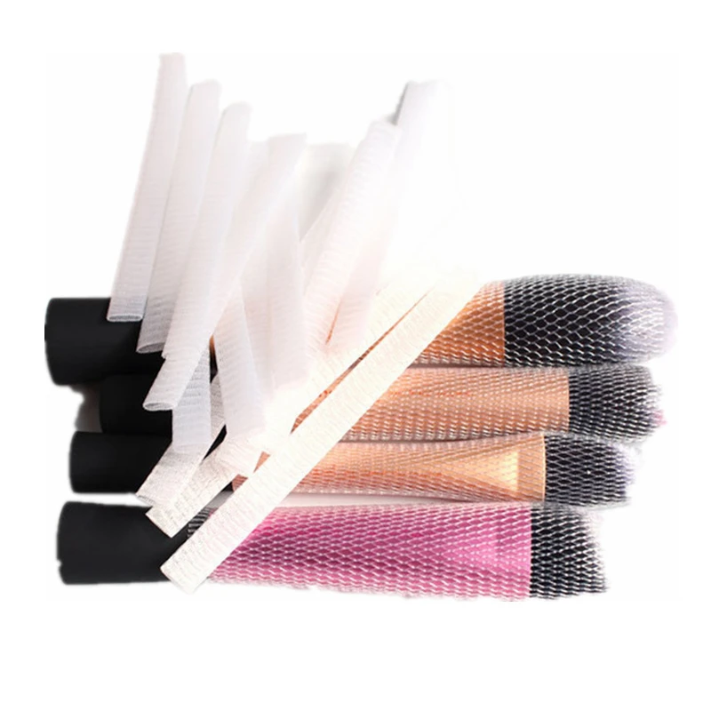 

100pcs makeup brushes net Protector Guard Elastic Mesh Beauty Make Up Cosmetic Brush pen Cover