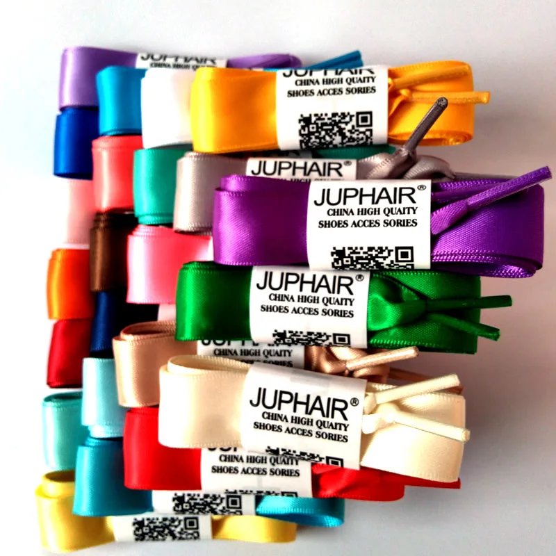 JUP 1 Pair 120cm Wholesale Fashion Colorful Silk Ribbon Women Girl Flat Shoelaces Sneaker Sports Shoes Fantastic Shoelace Laces JUP 1 Pair 120cm Wholesale Fashion Colorful Silk Ribbon Women Girl Flat Shoelaces Sneaker Sports Shoes Fantastic Shoelace Laces