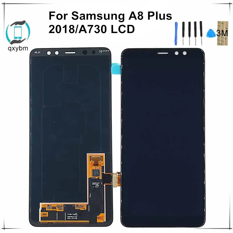 

100% Tested Display for SAMSUNG for Galaxy A8 plus 2018 A730 A730x LCD Touch Screen Digitizer Replacement Parts 5.5 Inch +Tools