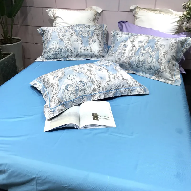Waliicorners 4pcs Collection Floral print Duvet cover 100%Cotton Soft Bedding Set queen size king Bed sheets or fitted sheet pillow shams 21 IMG_6647