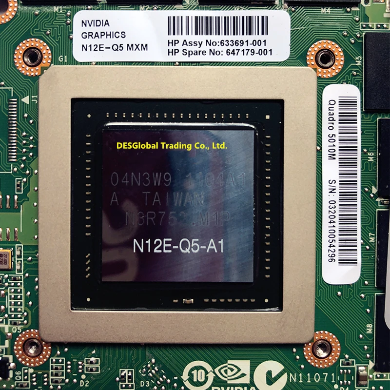  Original Quadro 5010M Q5010M Video Vga Graphic Card N12E-Q5-A1 4GB For Dell M6600 M15X HP 8760W 877