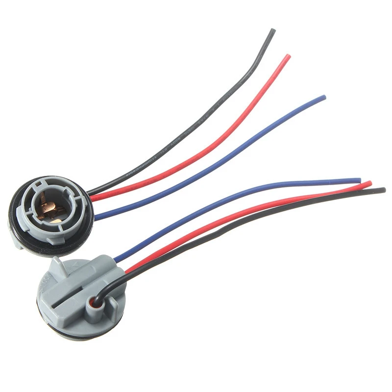 

2x 1157 2057 2357 BAY15D P21/4 Car Lamp Socket Adapter Connector Harness Wiring For Car Turn Signal Headlight Light Bulb 10cm