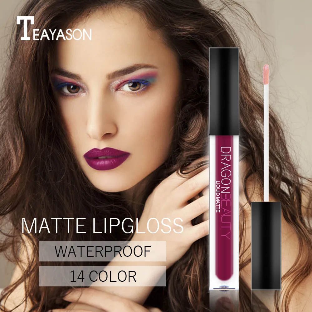 

Womens Beauty Waterproof Long Lasting Lip Liquid Matte Lipstick Lip Gloss Makeup Labial Mate Pomadka Matowa Labial Magico #YL5