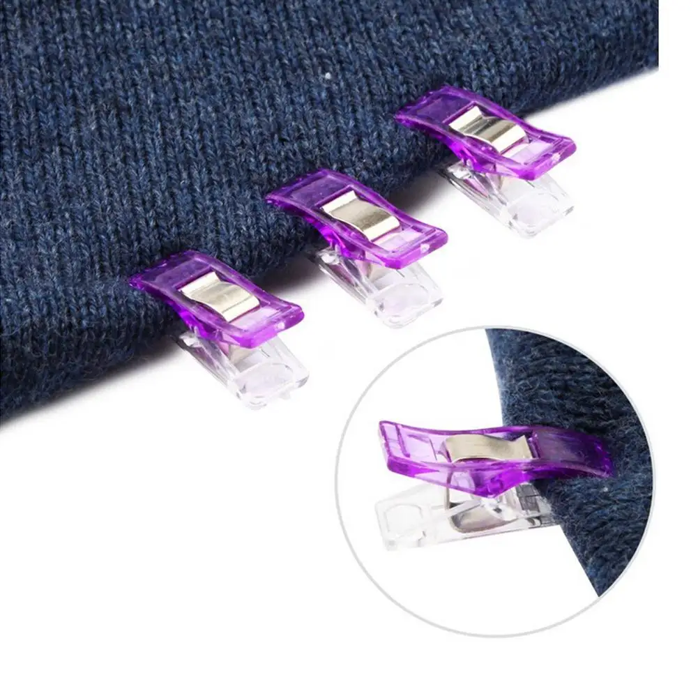 

100 PCS Mixed Sewing Clips Craft Quilt Binding Plastic Clips Clamps Patchwork Sewing DIY Quilting Craft Sewing Knitting Clips
