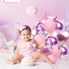 

PATIMATE Pink Gold Confetti Balloons Latex Wedding Baloon Birthday Party Decoration Kids Foil Helium Balloon Party Favors Globos