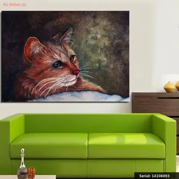

cat Animal Abstract oil Painting Drawing art Spray Unframed Canvas wall square handmade gemstone wire wine wine iron14106693