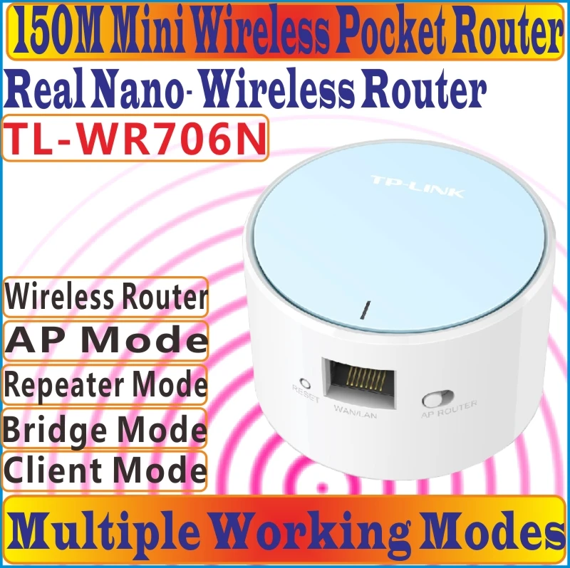 

[Chinese Firmware] TP-LINK Portable Wireless Wifi Repeater Network Router Mini AP Router Range Expander With RJ 45 Port WAN/LAN