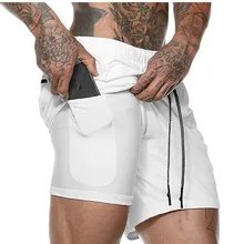 Мужские s 2 в 1 шорты для фитнеса и бега, мужские спортивные шорты, камуфляжные быстросохнущие спортивные шорты для тренировок, тренажерного зала, шорты для бега