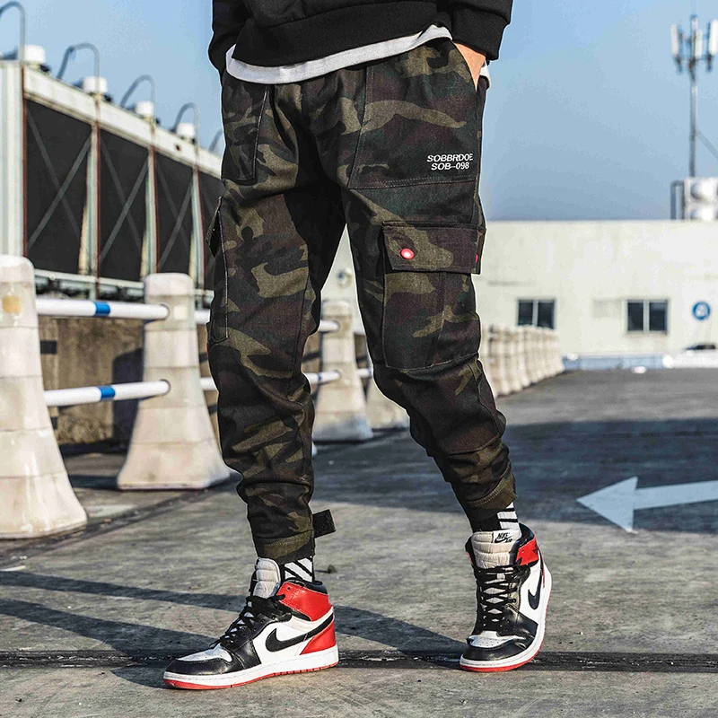 camouflage cargo sweatpants
