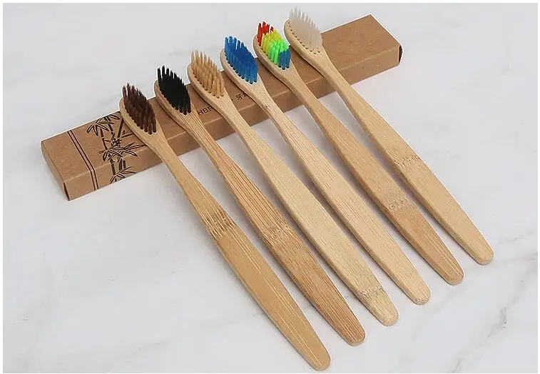 Branqueamento de Cerdas Macias de Bambu Alça de Bambu Escova de Dentes Mixed Íris Colorido Natural Oral Care Eco 30 Pcs 7 Bambu escova de Dentes escova de Dentes Oral Care Eco
