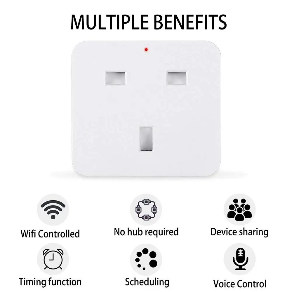 Wi-Fi панель таймера Smart разъём ПДУ домашнее устройство из любого места и в любое время wi-fi-розетка совместим с Alexa Google