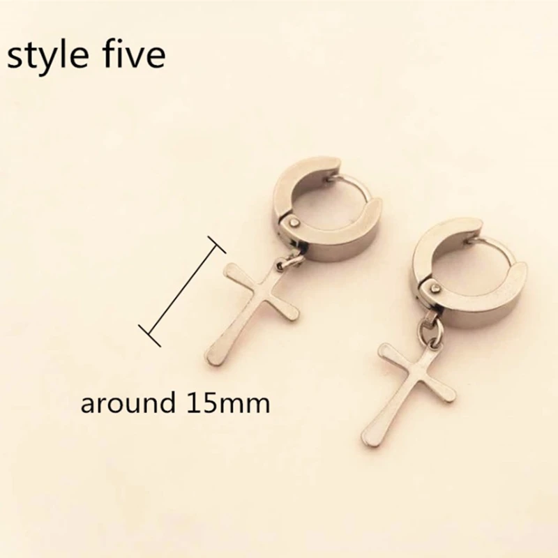 Мужские и женские модные серьги в виде креста 1 пара|mans earings jewelry|jewelry earringsfashion jewelry |