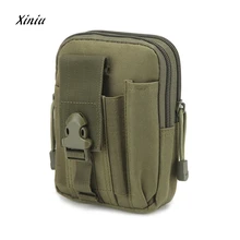 Лидер продаж Для мужчин холст талии пакеты Армейский зеленый одноцветное телефона хип пояса Портативный человек бумажник кошелек Чехол Поясные сумки