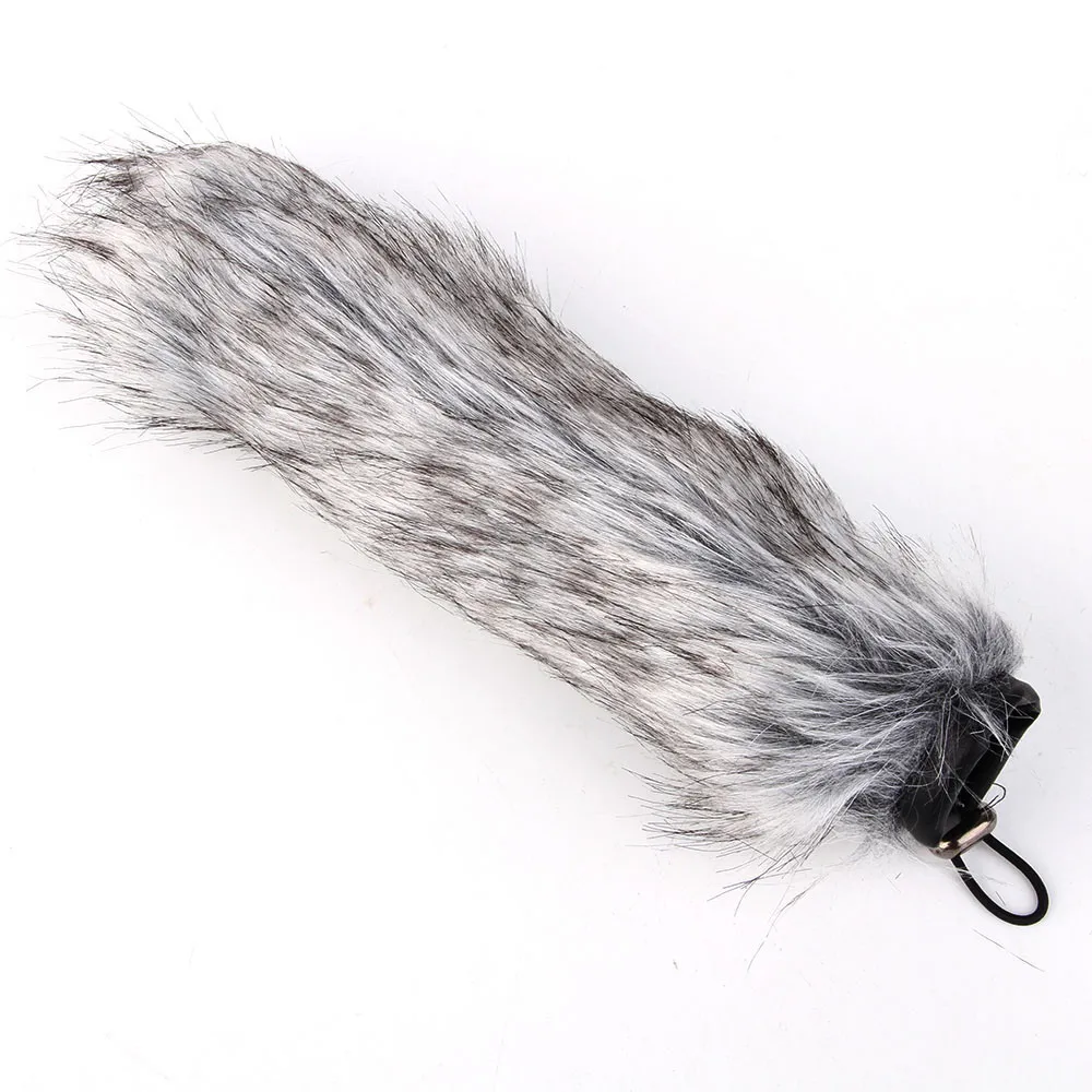 

24CM*5CM 18CM*5CM gray Microphone Windshield Fur Wind Muff For Camera Recorder Rode Shotgun Video Mic