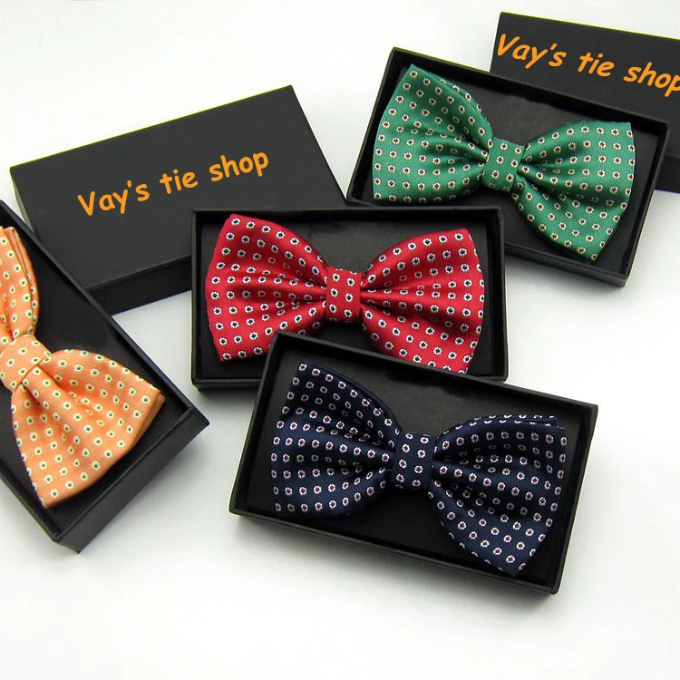 2014 Mens Fashion Jacquard Floral Flower Dot Wedding Tuxedo Party Red Green Blue Bow Tie Free shipping Casual Gravata Butterfly |