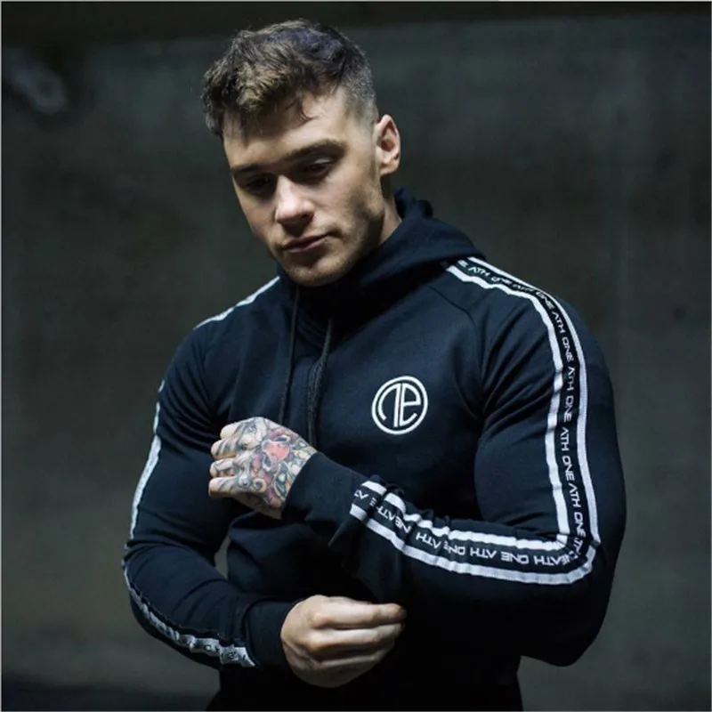 

2018 gyms Hoodie Clothes Bodybuilding Sweatshirt Warm Clothing zipper conventional Cotton Sweatshirts Pullover