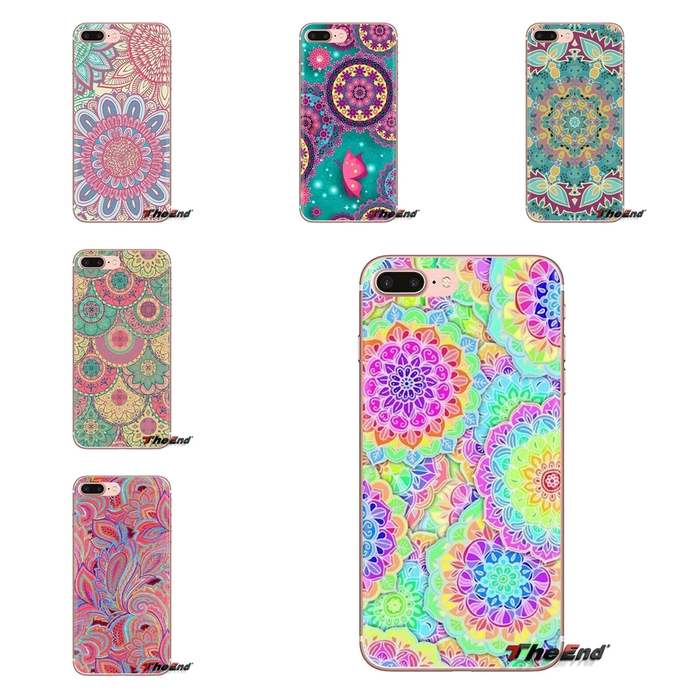 Soft Transparent Cases Covers For Samsung Galaxy A3 A5 A7 A9 A8 Star A6 Plus 2018 2015 2016 2017 Floral Paisley Flower Mandala |